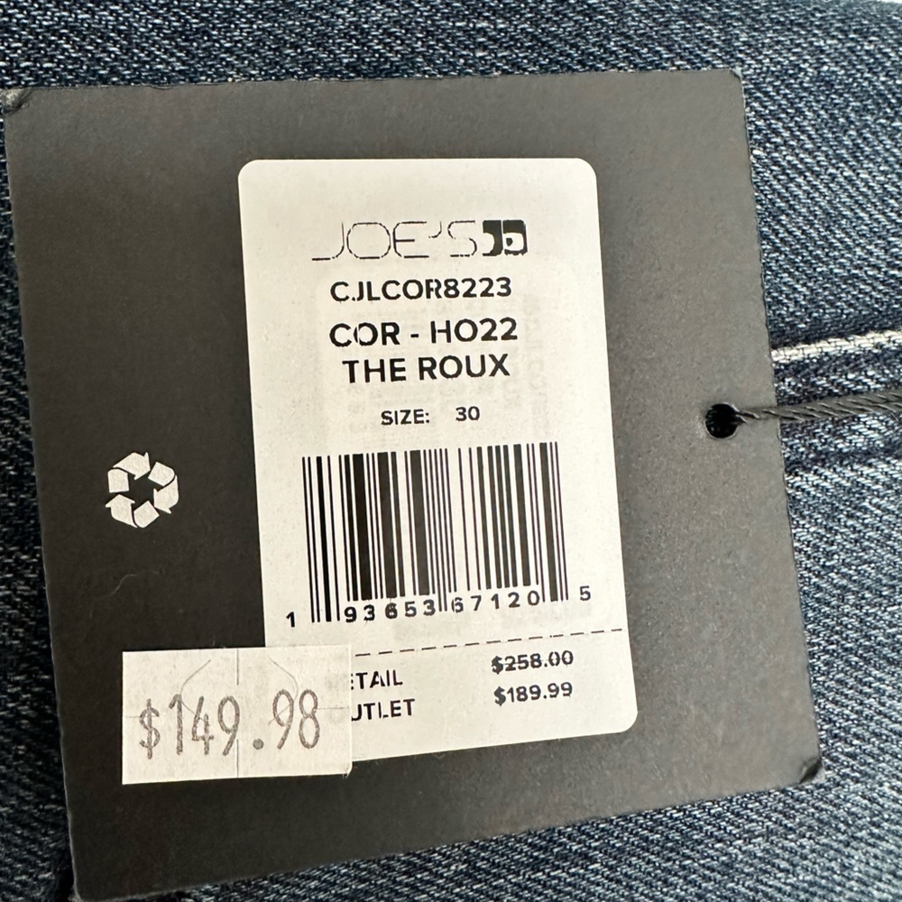 JOE’S Jeans Men The Roux Vintage Straight Leg Blue Size 30x31 31x31 NWT $258 - Picture 6 of 11